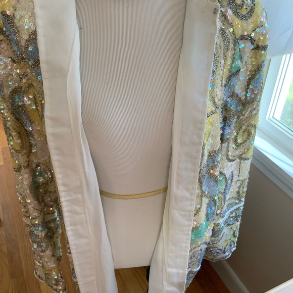 Oleg Cassini Black Tie for Bergdorf Goodman Stunning Beaded Sequin Jacket - Picture 14 of 14